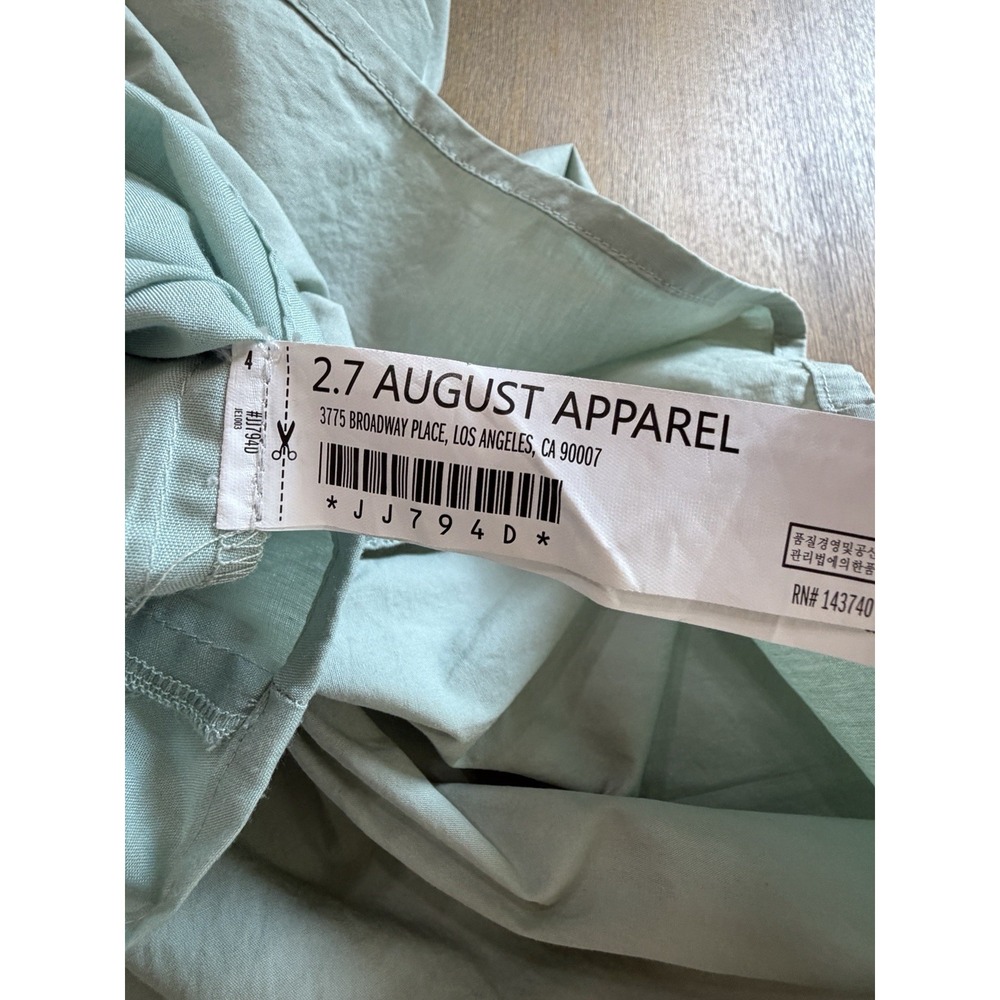English Factory Backless Cotton Maxi Dress Large Light Sage Green - Picture 9 of 14